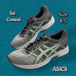 ASICS Women's Gel-Contend 4 Athletic Shoes - Gray Silver Green Size 8.5